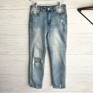 Altar’d State High Rise Straight Leg Distressed Jeans